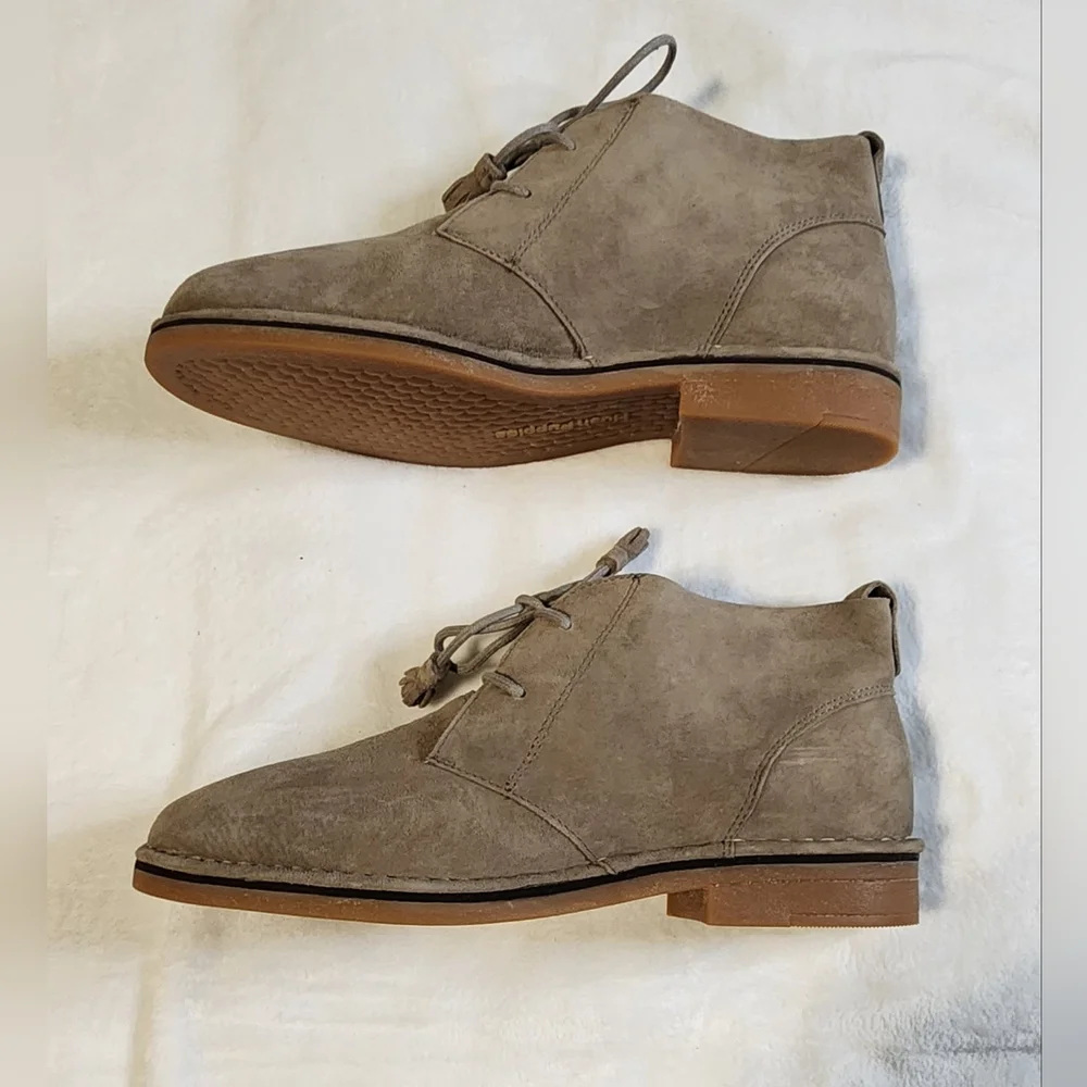 Hush Puppies Moyen Suede Lace Up Casual Chukka Boots Shoes, EUC, Womens‎ size 11 - Picture 4 of 6